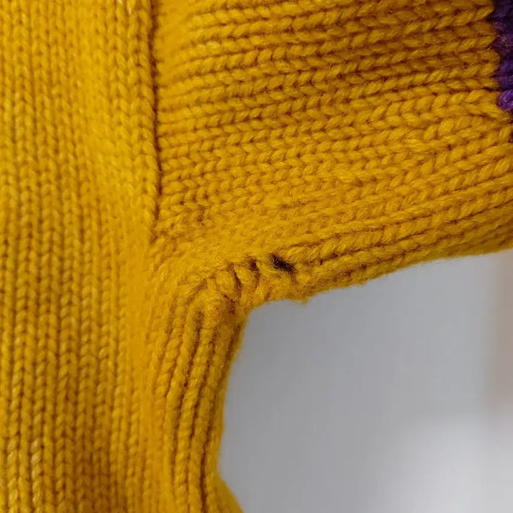 [BUNJANG] Vintage Wool V-Neck Sweater / 30년대 WOOL V-NECK SWEATER 선페이드 디스트레스드