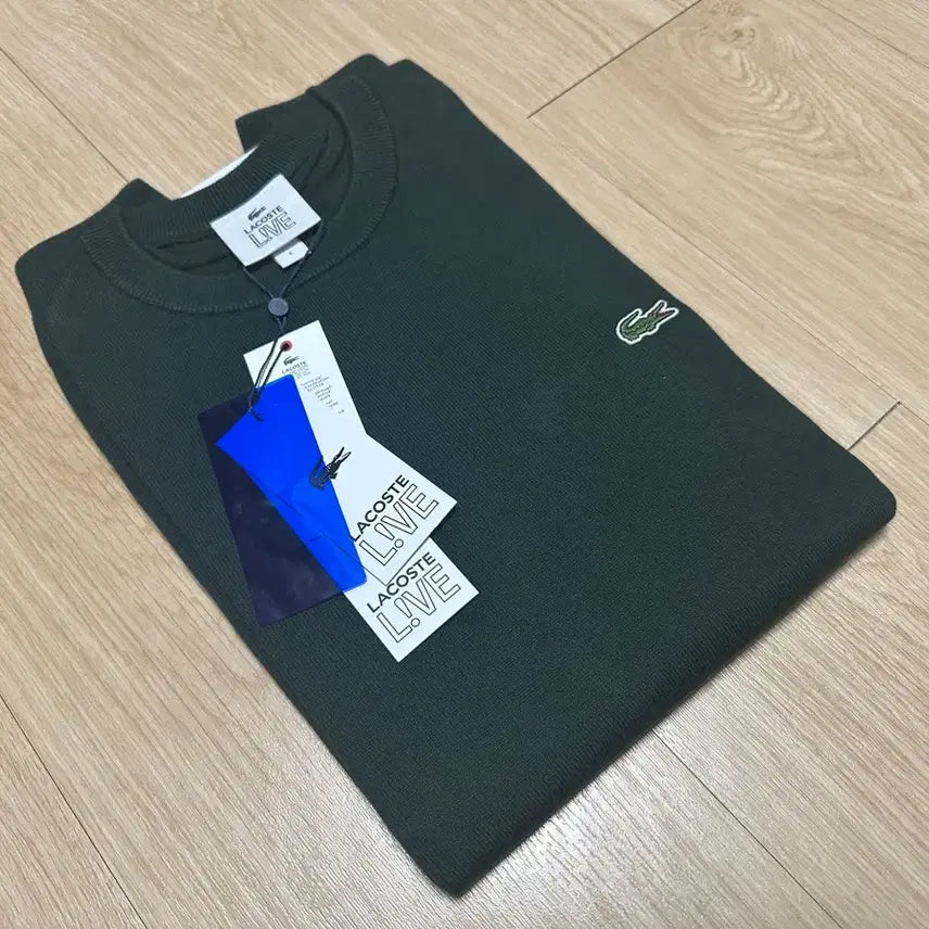 [BUNJANG] Lacoste Cotton Knit Green L / 정품) 라코스테 코튼 니트 그린 L 새상품