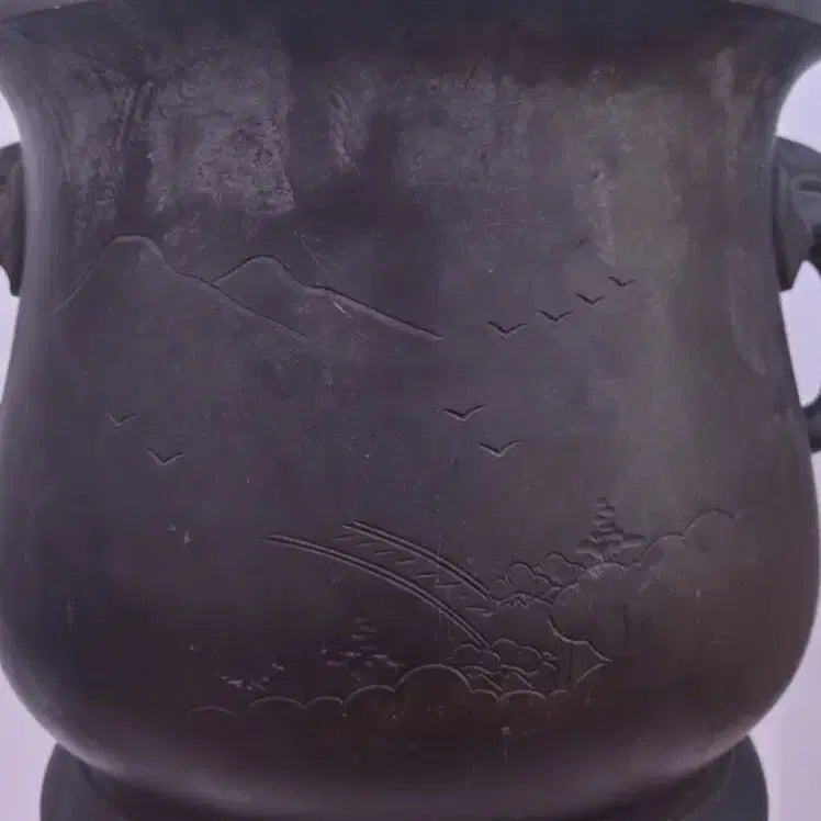 [BUNJANG] Antique Cast Metal Brazier / 세월감 있는 묵직한 주물 화로형 기물 / 고풍 장식용