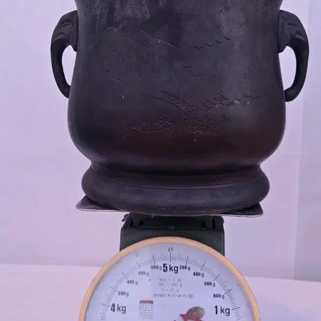 [BUNJANG] Antique Cast Metal Brazier / 세월감 있는 묵직한 주물 화로형 기물 / 고풍 장식용