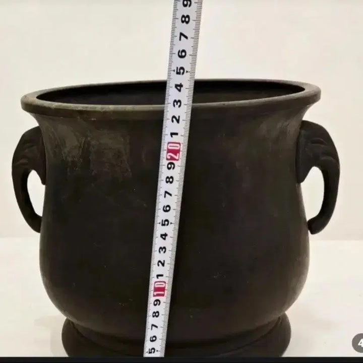 [BUNJANG] Antique Cast Metal Brazier / 세월감 있는 묵직한 주물 화로형 기물 / 고풍 장식용