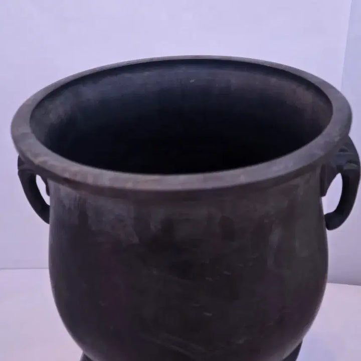 [BUNJANG] Antique Cast Metal Brazier / 세월감 있는 묵직한 주물 화로형 기물 / 고풍 장식용