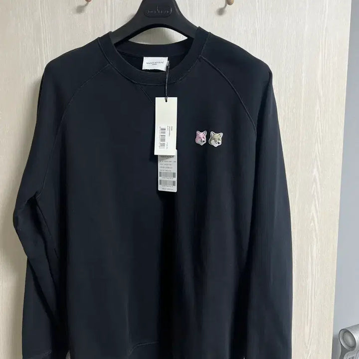 [BUNJANG] Maison Kitsune Double Fox Head Black Sweatshirt / [국내매장판,택채새상품] 메종키츠네 더블 폭스헤드 블랙 맨투맨