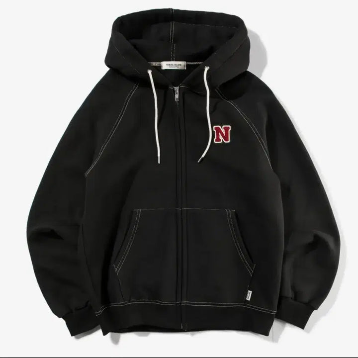 [BUNJANG] Nordic Island N Logo Hoodie Zip-up / 노르딕아일랜드 N로고 후드집업