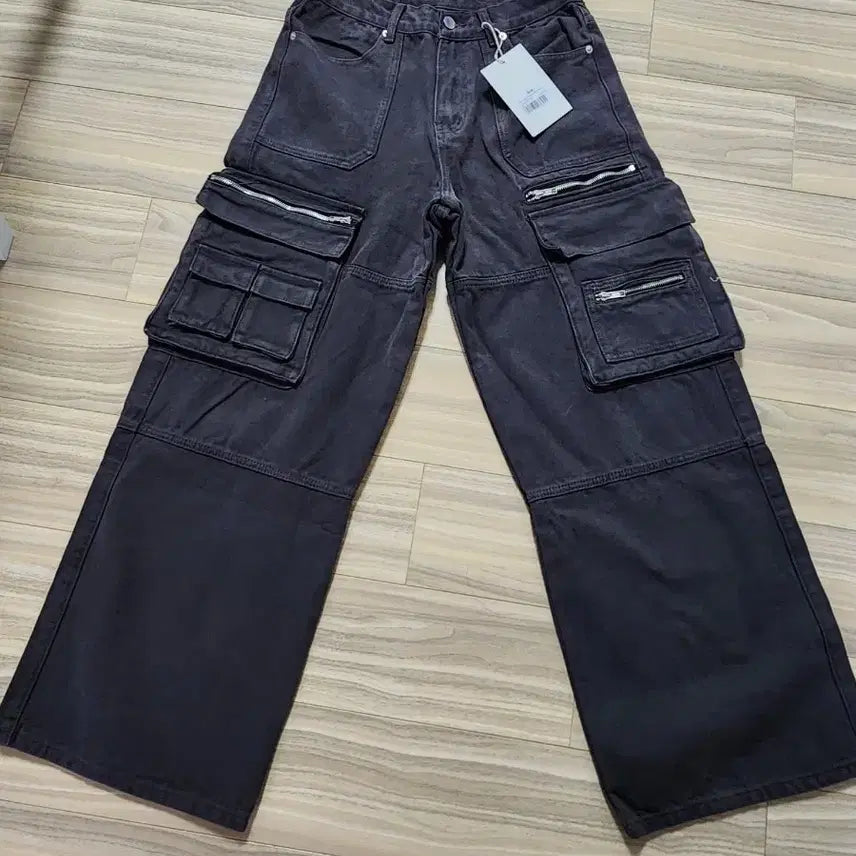 [BUNJANG] Trillion Utility Cargo Pants Charcoal M Size / 트릴리온유틸리티카고팬츠바지m사이즈차콜