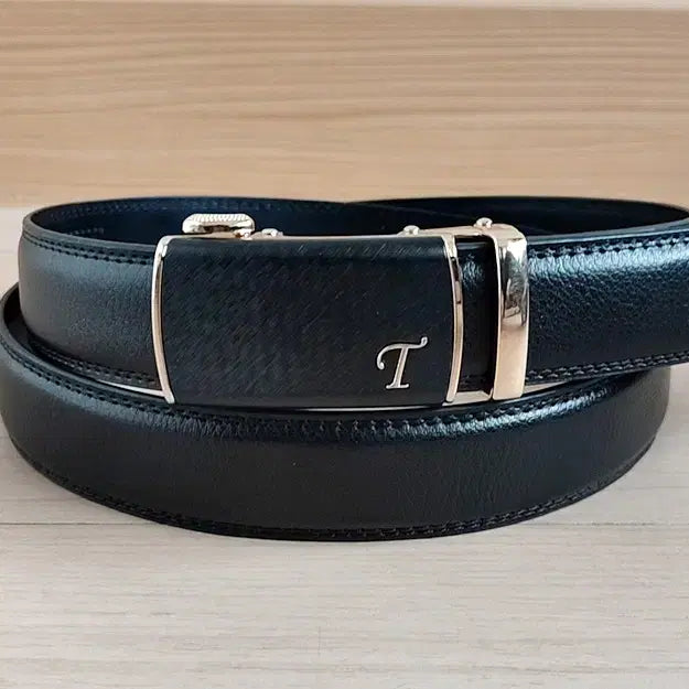 [BUNJANG] Leather Automatic Belt / 남자 가죽 자동벨트 정장벨트 가죽벨트 새상품