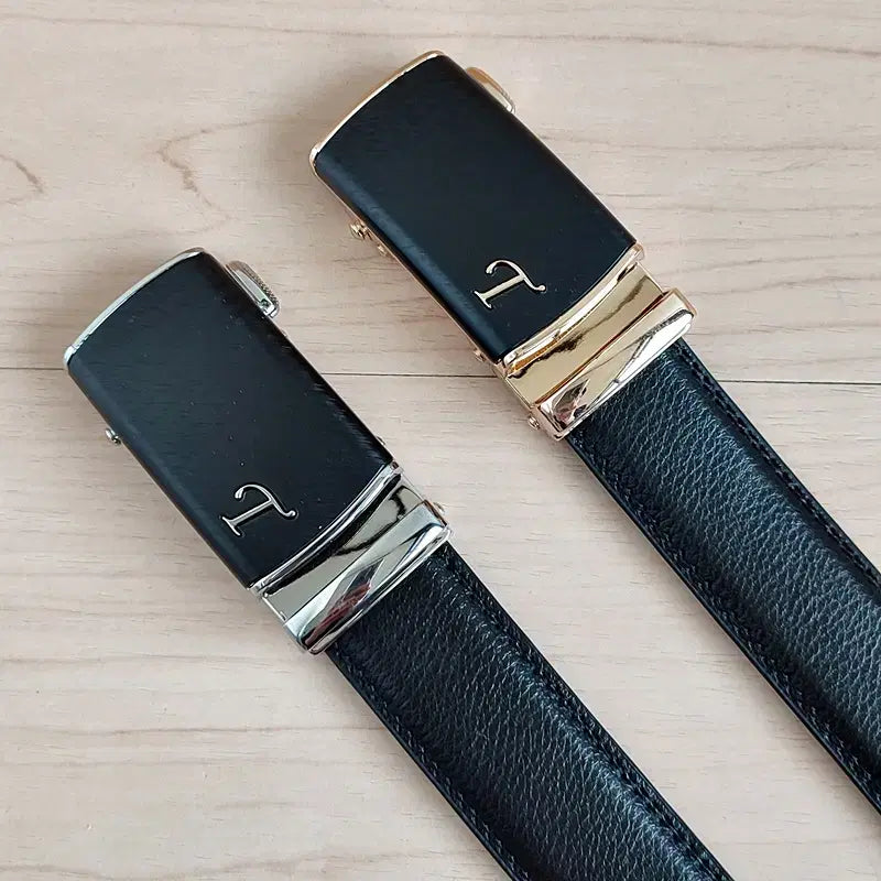 [BUNJANG] Leather Automatic Belt / 남자 가죽 자동벨트 정장벨트 가죽벨트 새상품