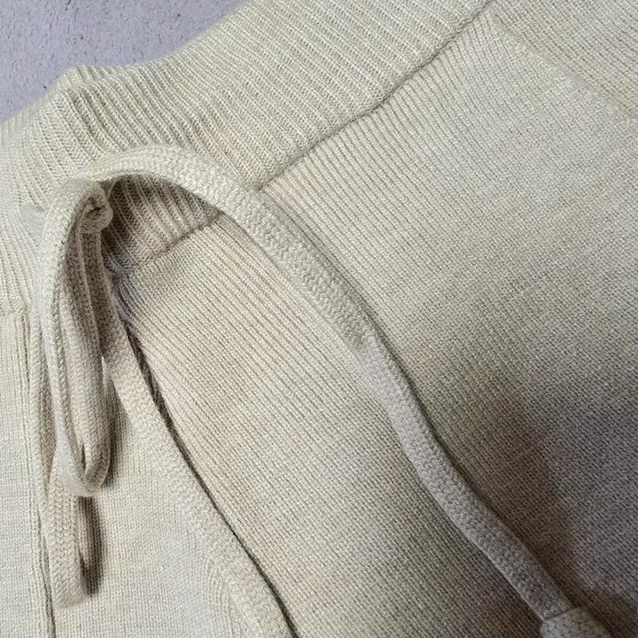 [BUNJANG] Knit Wide Pants (Size 66) / 도톰 니트와이드팬츠 새거 66까지