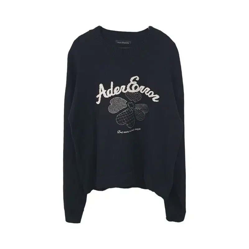 [BUNJANG] MAISON BLANCHE Black Oversized Knit Sweater / MAISON BLANCHE 메종블랑쉬 블랙 오버핏 니트
