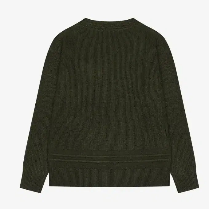 [BUNJANG] ZIG ZIG Pure Wool V-Neck Knit Sweater / 새상품 지이크 퓨어울 브이넥 니트 카키 L