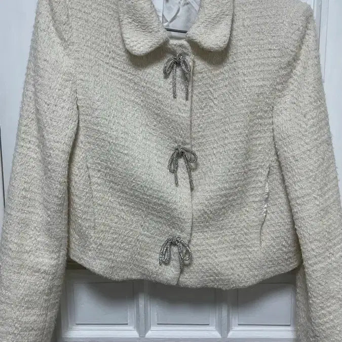 [BUNJANG] ZARA Tweed Jacket / 자라 리본버튼 트위드자켓