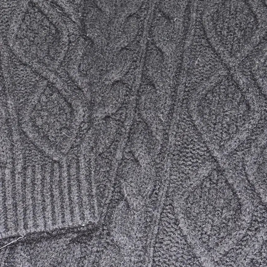 [BUNJANG] Attrangs Cable Knit Mini Dress Black / 아뜨랑스 케이블 니트 미니 원피스 블랙