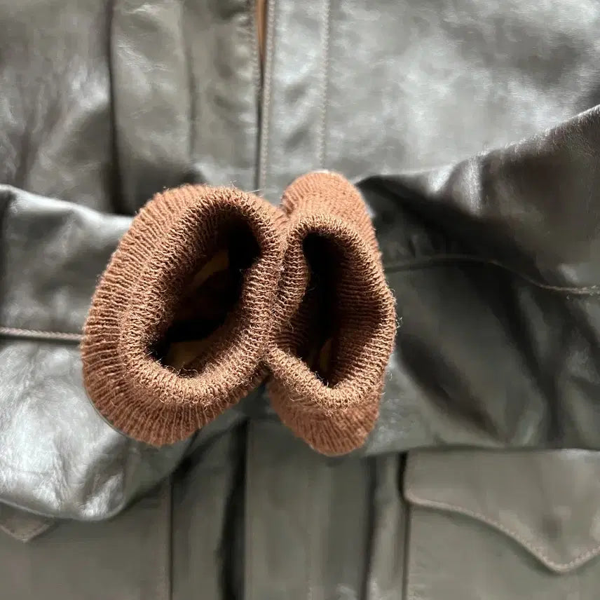 [BUNJANG] Real McCoy A-2 Leather Jacket / 리얼맥코이 / A-2 레더 자켓 실 브라운 / 38