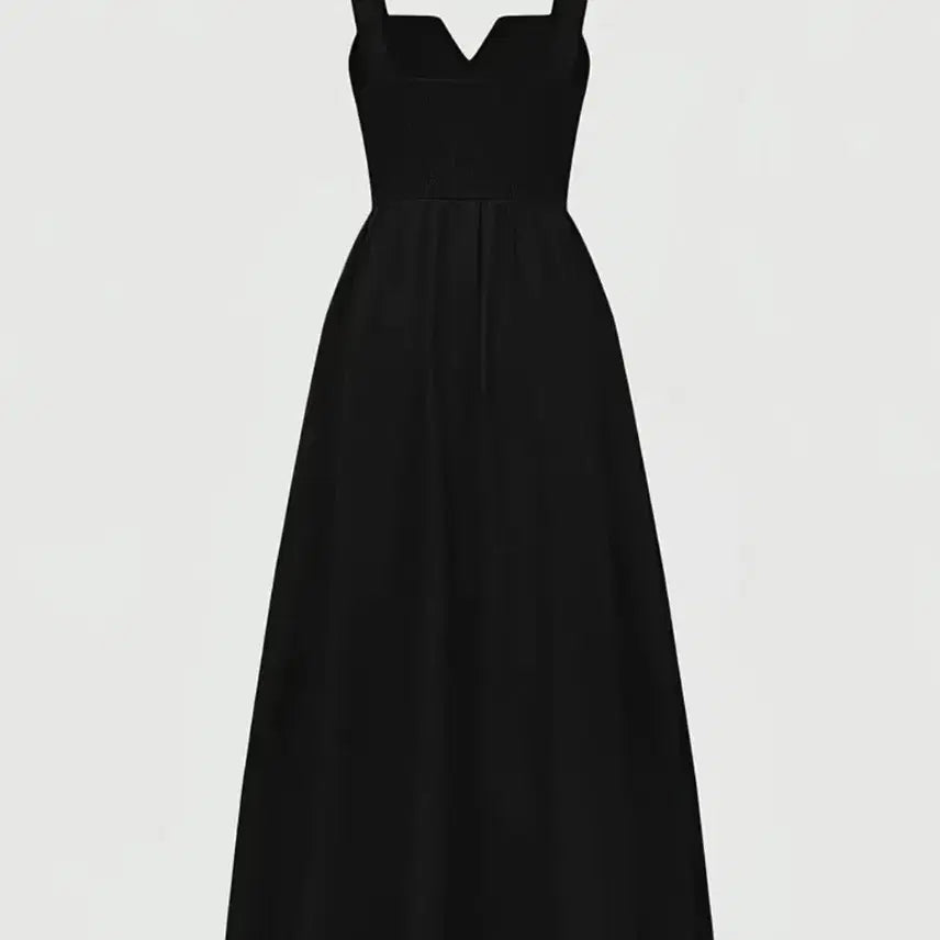 [BUNJANG] Black Elegant Long Dress / 세련 블랙 롱 드레스.새상품