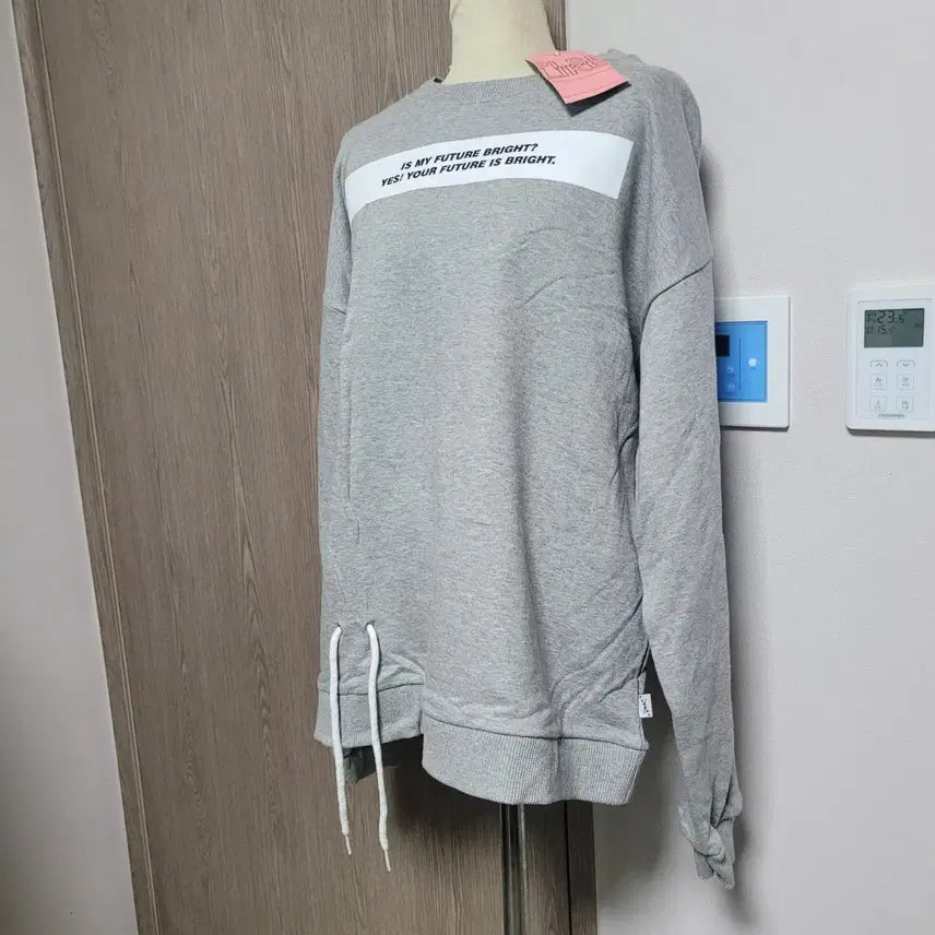 [BUNJANG] PLSM LIKE Lettering Gray Sweatshirt / PLSM LIKE 미사용품 레터링 포인트 회색 맨투맨 티셔츠