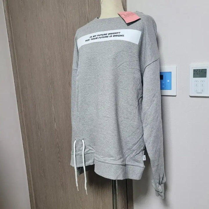 [BUNJANG] PLSM LIKE Lettering Gray Sweatshirt / PLSM LIKE 미사용품 레터링 포인트 회색 맨투맨 티셔츠
