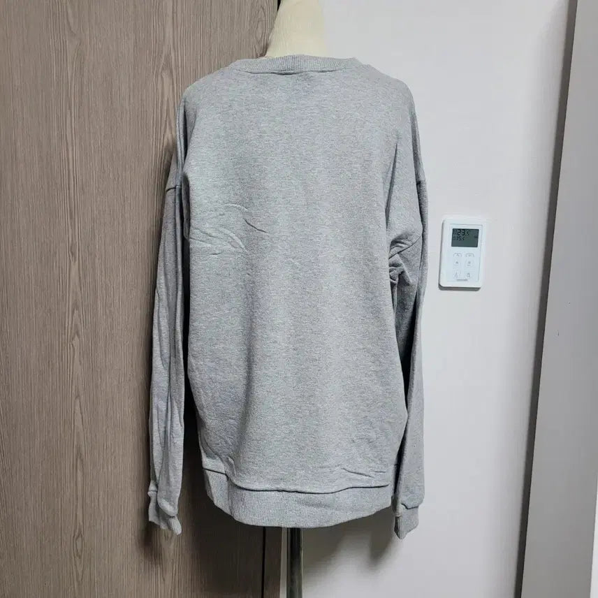[BUNJANG] PLSM LIKE Lettering Gray Sweatshirt / PLSM LIKE 미사용품 레터링 포인트 회색 맨투맨 티셔츠