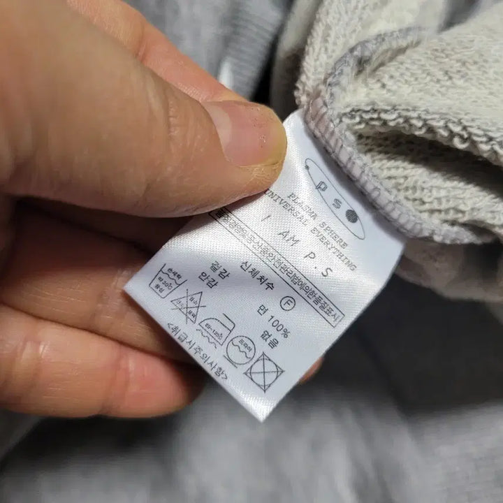 [BUNJANG] PLSM LIKE Lettering Gray Sweatshirt / PLSM LIKE 미사용품 레터링 포인트 회색 맨투맨 티셔츠