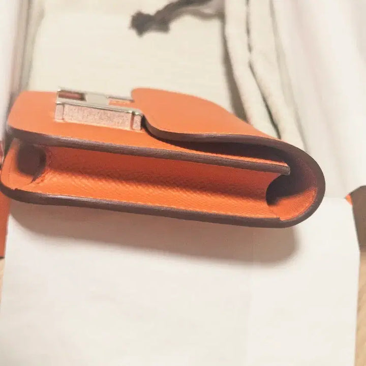[BUNJANG] Hermes Constance Orange Mini Clutch Bag / 에르메스 콘스탄스 오렌지 미니백 지갑