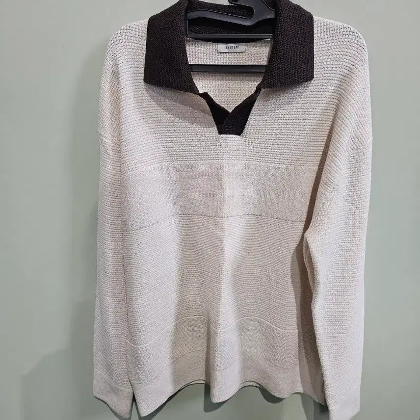 [BUNJANG] SISTAR Wool Blend Knit Sweater / 시스템 카라니트 울혼방