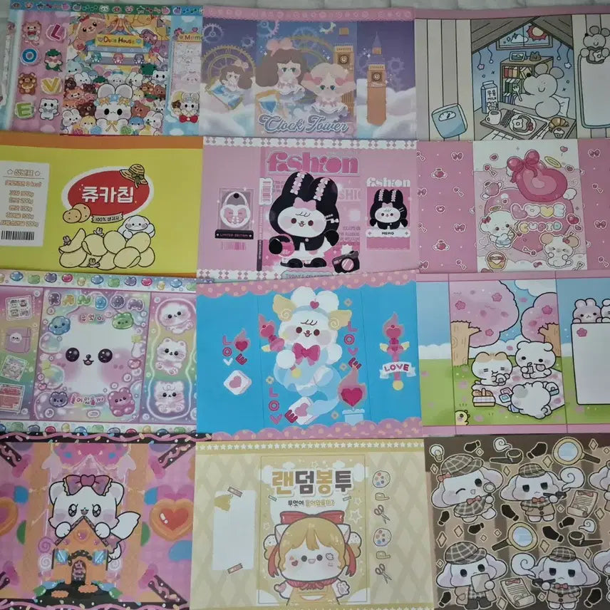 [BUNJANG] Po Yong Wrapping Paper Mix 50 Sheets / 포용 랩핑지 믹스 50장(엥꼬님 슈니 토미 등)