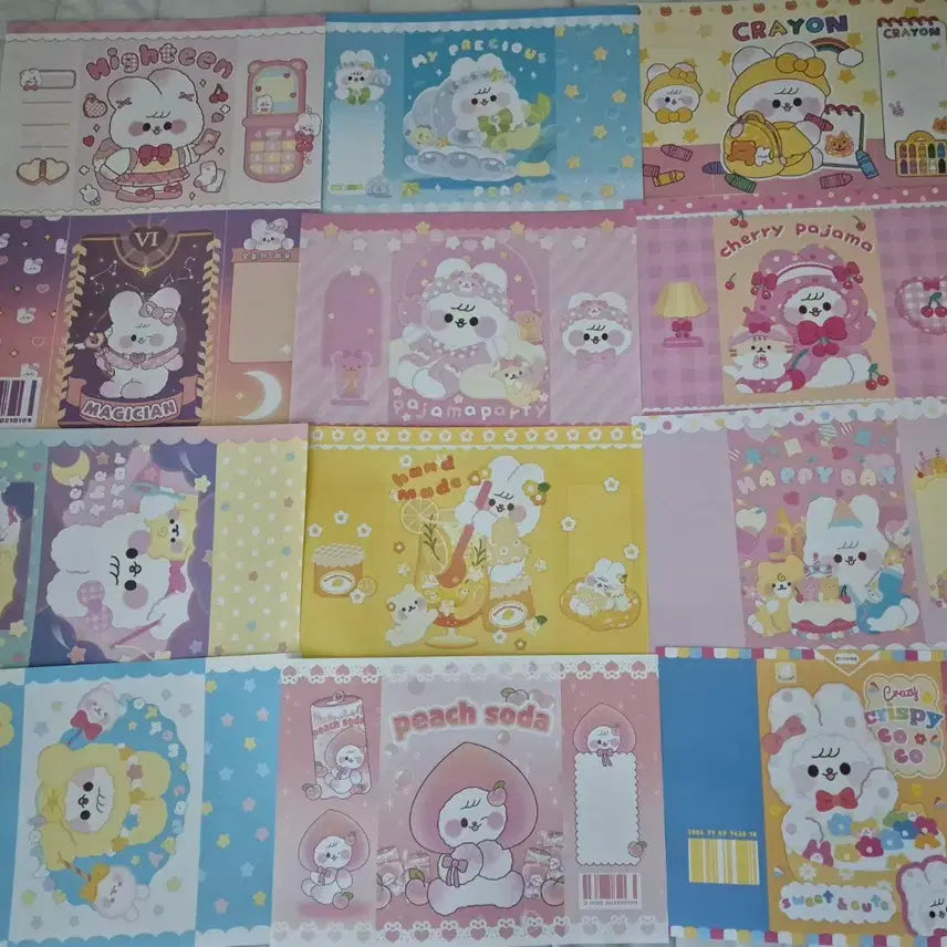 [BUNJANG] Po Yong Wrapping Paper Mix 50 Sheets / 포용 랩핑지 믹스 50장(엥꼬님 슈니 토미 등)