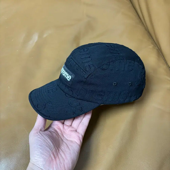 [SOLD OUT] 슈프림 캠프캡 모자 박스로고 레이저드 블랙