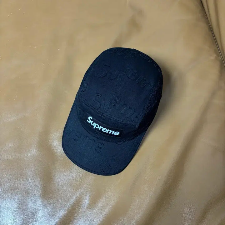 [SOLD OUT] 슈프림 캠프캡 모자 박스로고 레이저드 블랙