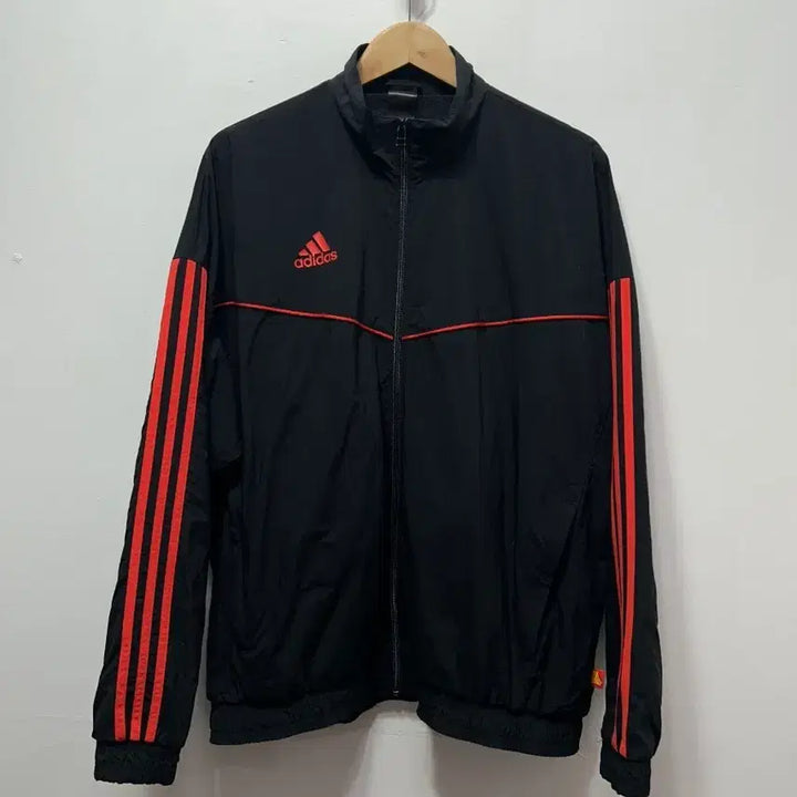 [BUNJANG] Adidas Black Tri-Stripe Windbreaker Jacket XL / 아디다스 블랙 삼선 바람막이 자켓 XL