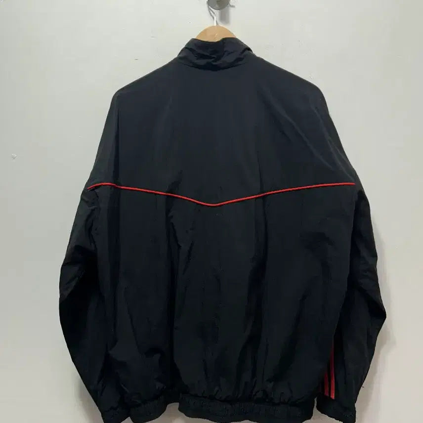 [BUNJANG] Adidas Black Tri-Stripe Windbreaker Jacket XL / 아디다스 블랙 삼선 바람막이 자켓 XL