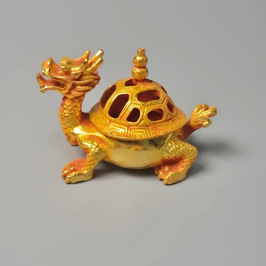[BUNJANG] Gilded Bronze Dragon Head Incense Burner Antique Collectible / 금도금 동제 용두 귀형 향로 골동품 고미술품 수집품