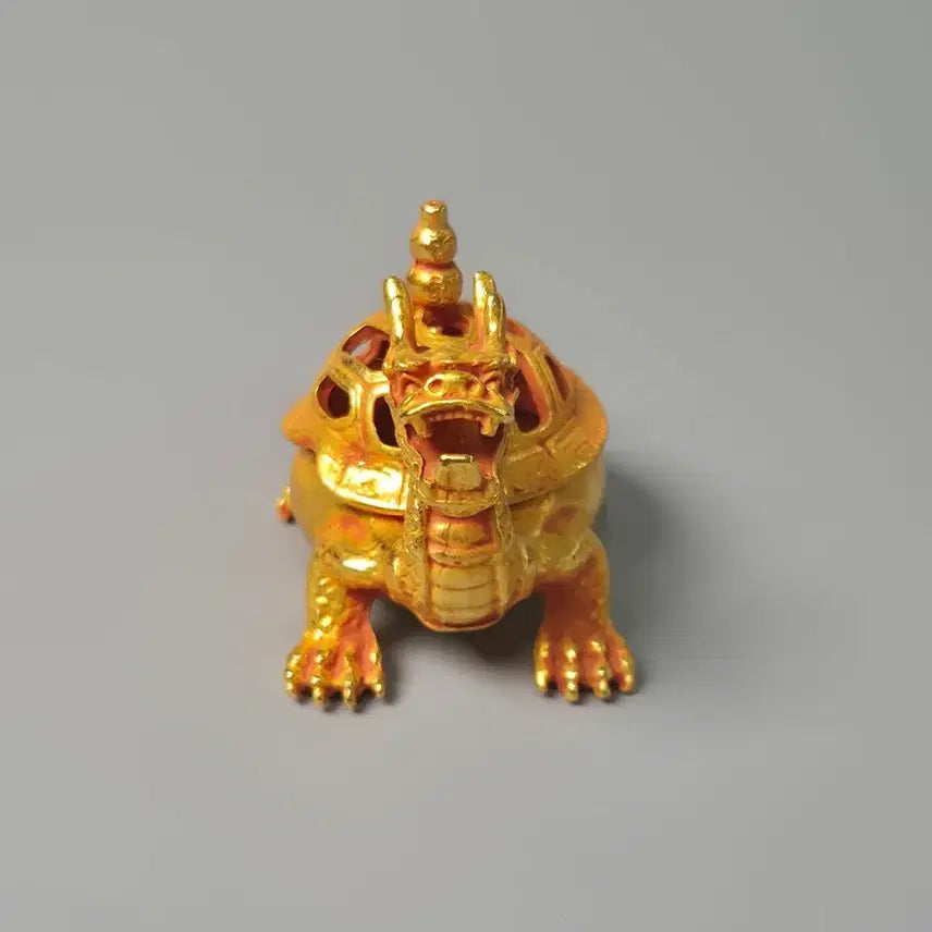 [BUNJANG] Gilded Bronze Dragon Head Incense Burner Antique Collectible / 금도금 동제 용두 귀형 향로 골동품 고미술품 수집품