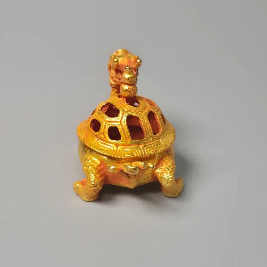 [BUNJANG] Gilded Bronze Dragon Head Incense Burner Antique Collectible / 금도금 동제 용두 귀형 향로 골동품 고미술품 수집품