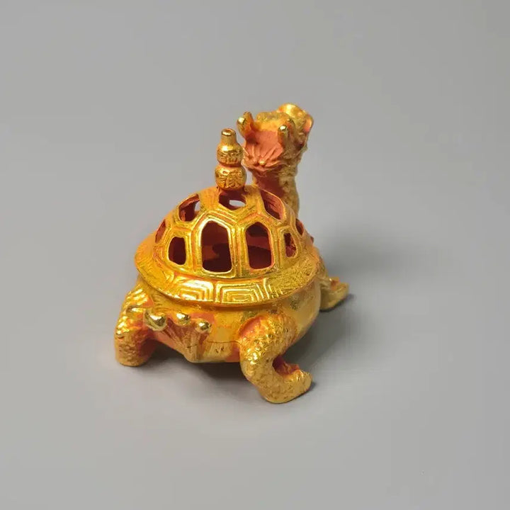 [BUNJANG] Gilded Bronze Dragon Head Incense Burner Antique Collectible / 금도금 동제 용두 귀형 향로 골동품 고미술품 수집품