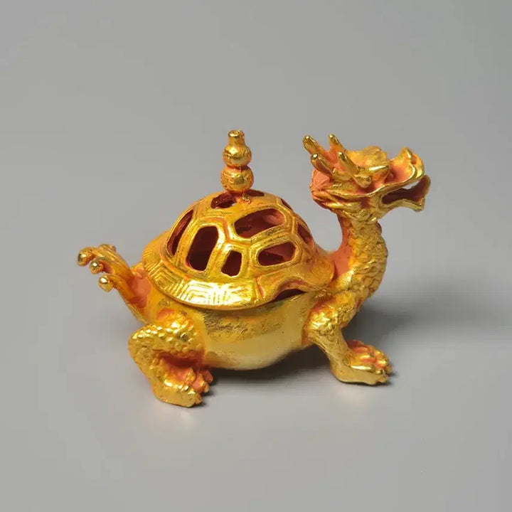 [BUNJANG] Gilded Bronze Dragon Head Incense Burner Antique Collectible / 금도금 동제 용두 귀형 향로 골동품 고미술품 수집품