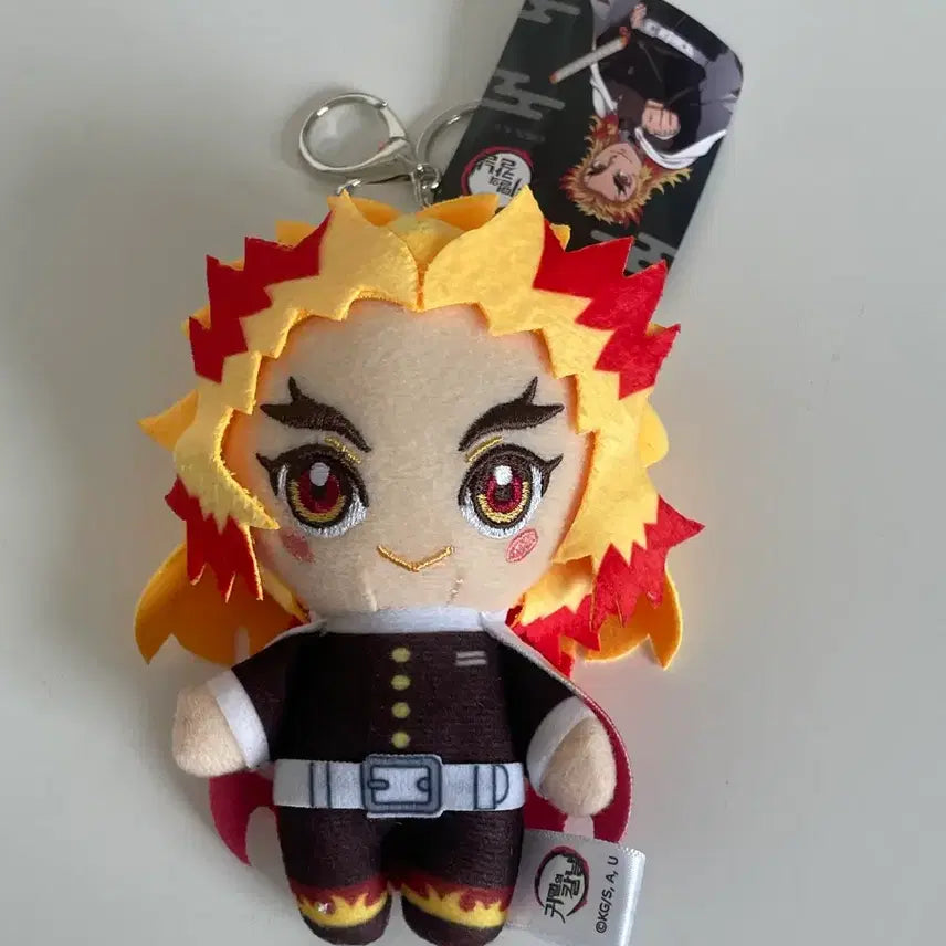 [BUNJANG] Demon Slayer Kyojuro Rengoku Plush Keychain / 귀멸의 칼날 렌고쿠 인형 키링