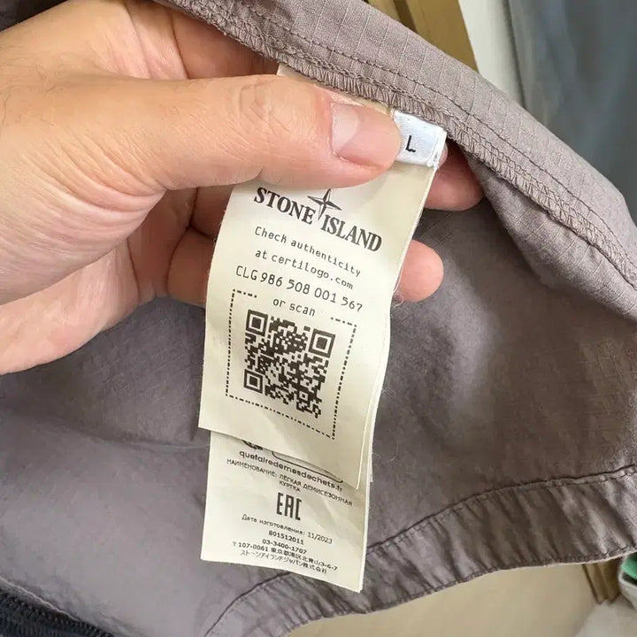 [BUNJANG] Stone Island Cotton Overshirt Dark Gray L / 스톤아일랜드 코튼 오버셔츠 다크 그레이 L
