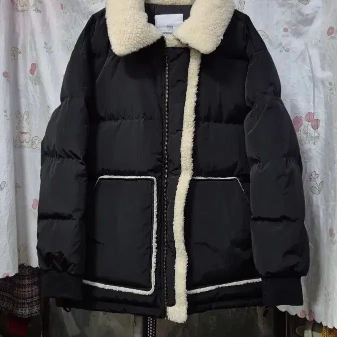[BUNJANG] Beanpole Goose Down Padded Jacket / 빈폴   ( 후리스 배색) 구스다운  패딩 :공용으로  좋아요
