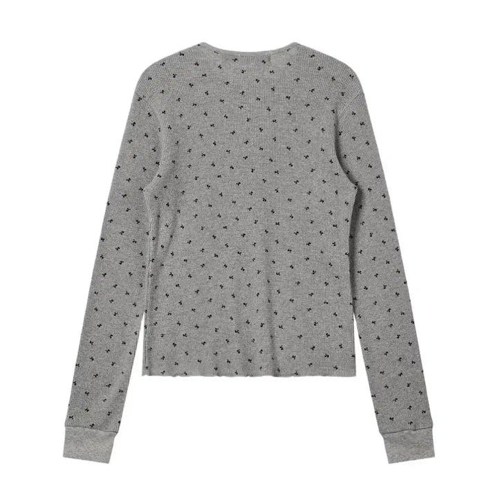 [BUNJANG] Rest & Recreation Logo Pattern Waffle Top / 레스트앤레크레이션 로고 패턴 와플 탑