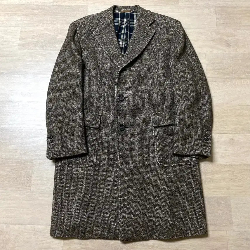 [BUNJANG] Italian Herringbone Coat / 110/XXL 이태리 남성 헤링본 코트 MADE IN ITALY