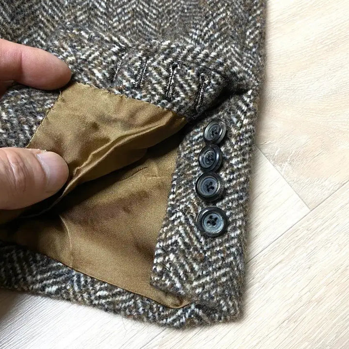 [BUNJANG] Italian Herringbone Coat / 110/XXL 이태리 남성 헤링본 코트 MADE IN ITALY