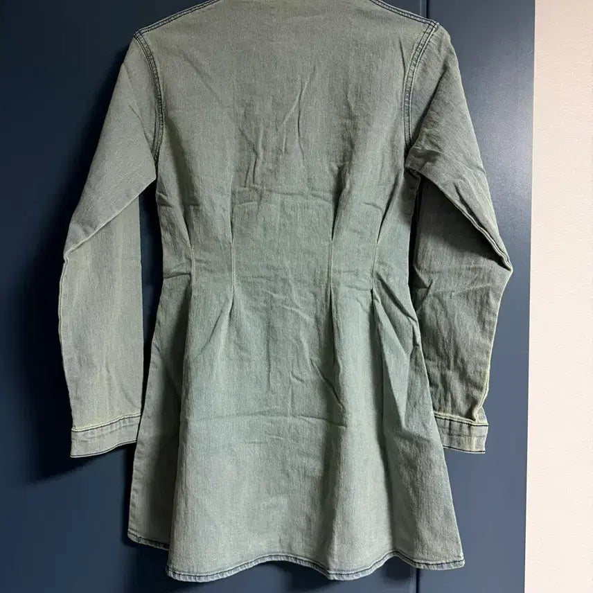 [BUNJANG] Washing Denim Mini Dress Jacket / 새상품 / 워싱 데님 미니 원피스 청자켓 스타일
