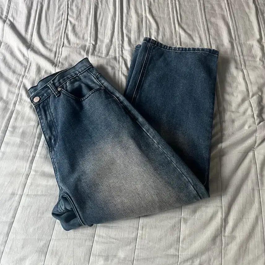 [BUNJANG] Denim Wide Pants / 데님 와이드 팬츠 청바지