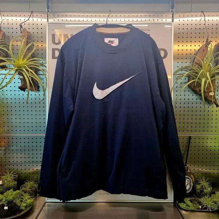 [BUNJANG] Vintage Nike Big Swoosh Warm-up Sweatshirt / 빈티지 나이키 빅스우시 웜업 맨투맨