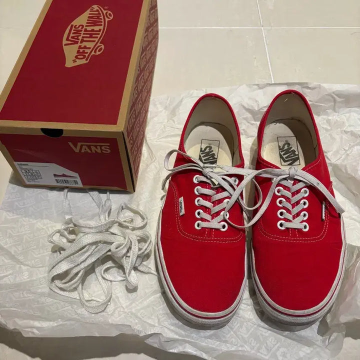 [BUNJANG] Authentic Red Shoes / 반스 어센틱 레드