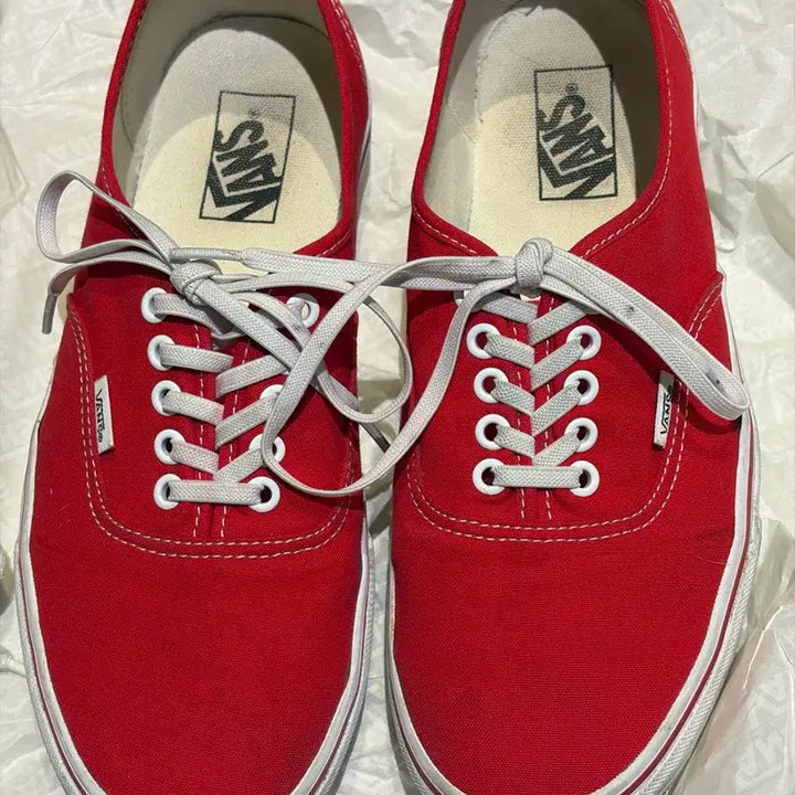 [BUNJANG] Authentic Red Shoes / 반스 어센틱 레드