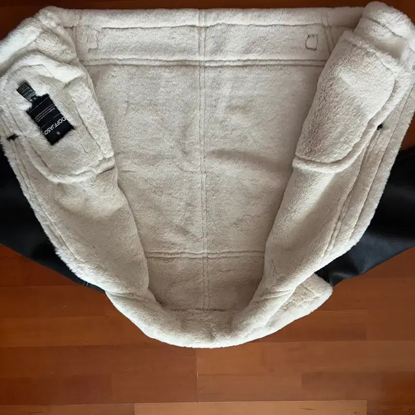 [BUNJANG] DopeJaison High Neck Leather Mouton Jacket (M) / 도프제이슨 하이넥 레더 무톤 자켓 m