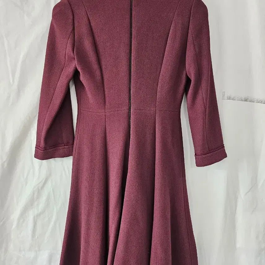 [BUNJANG] DEWL Burgundy Double Button Dress / DEWL 버건디 더블 버튼 원피스