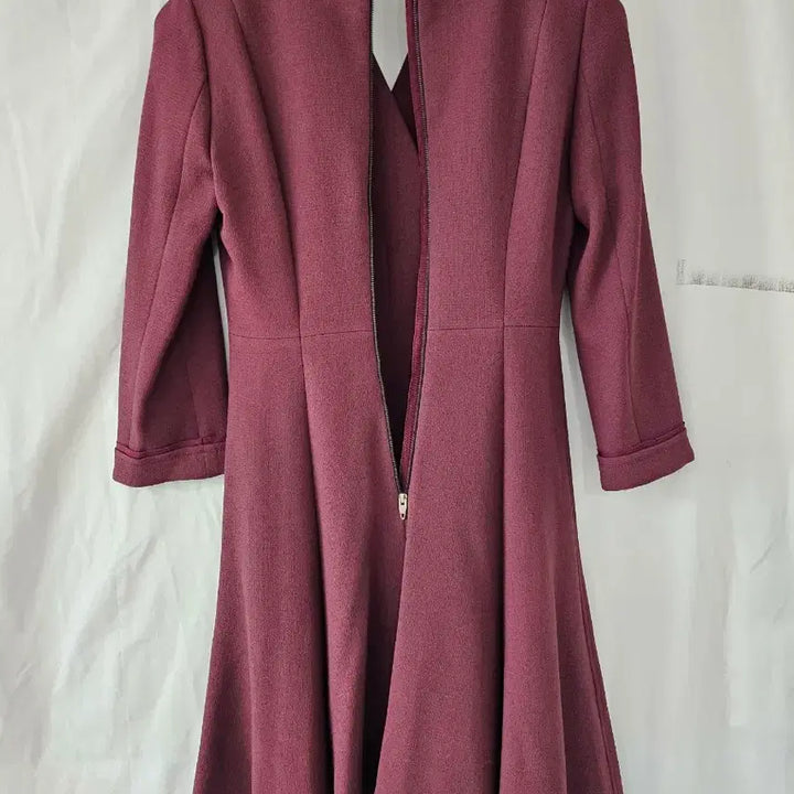 [BUNJANG] DEWL Burgundy Double Button Dress / DEWL 버건디 더블 버튼 원피스