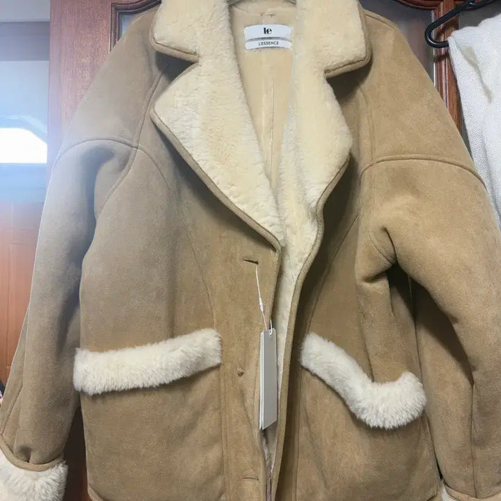 [BUNJANG] 르 Shearling Collar Mustang Jacket (Beige) / 르 shearling collar mustang jacket(beige)